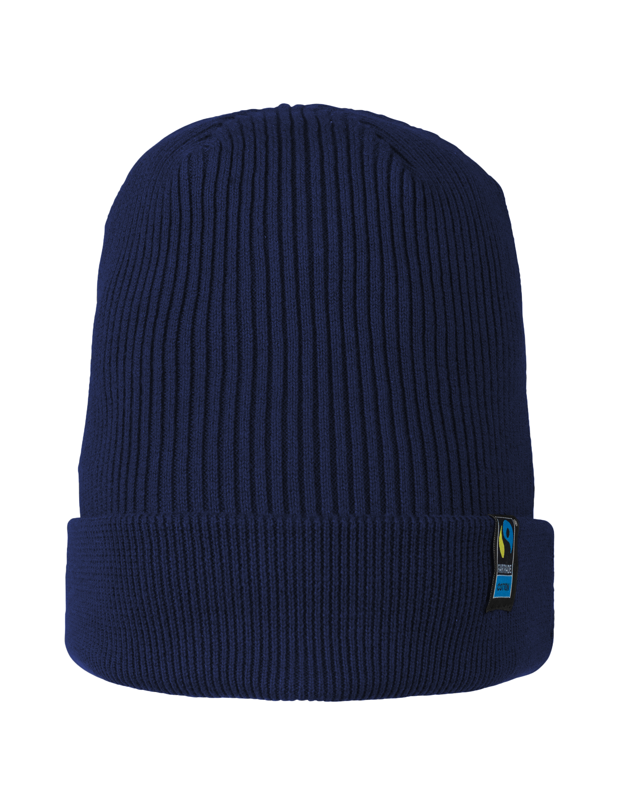 Mixed Knit Beanie 2x1 Rib, Unisex, Navy, Neutral, Fairtrade & Organic GOTS - 2