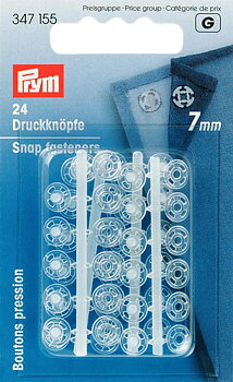 Tryckknapp i plast, 7 mm