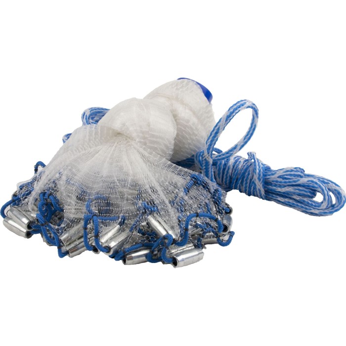 Nylon cast net with 8mm mesh. A quick, easy and convenient way to catch live bait for fishing