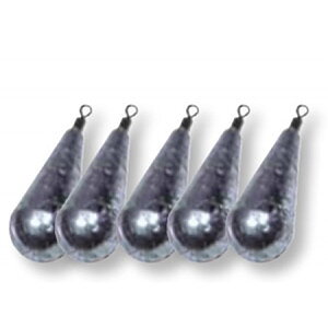 Classic pear sinker in lead with spawning end from Wiggler. The pear lead can be used for almost all fishing.