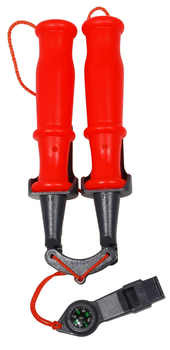 Ice studs with whistle and compass
