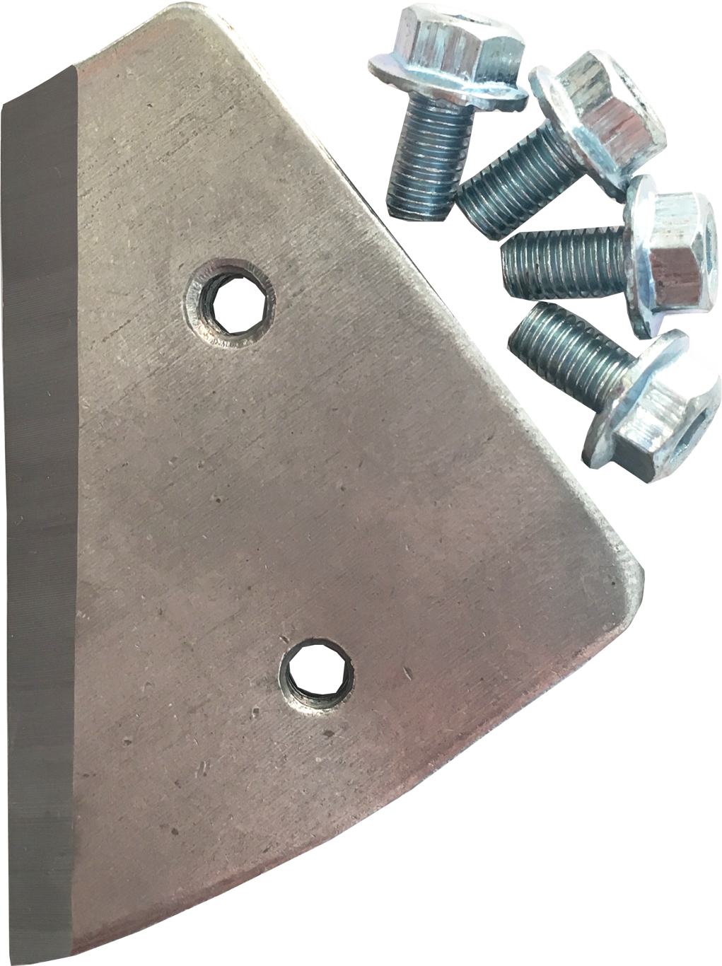 Cutter for ice drill with curved inserts 2 pcs including screws