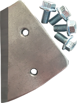 Cutter for ice drill with curved inserts 2 pcs including screws