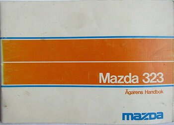 1977 1978  Mazda 323 Instruktionsbok
