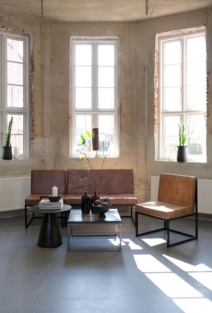 Perry loungestol i cognac - 4