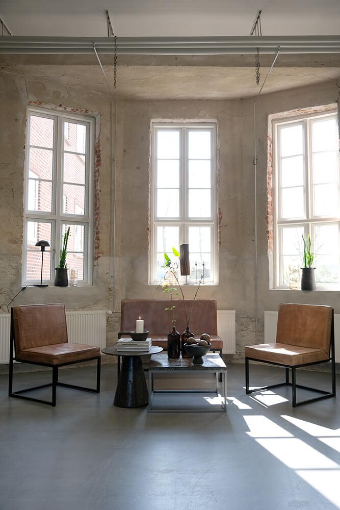Perry loungestol i cognac - 3