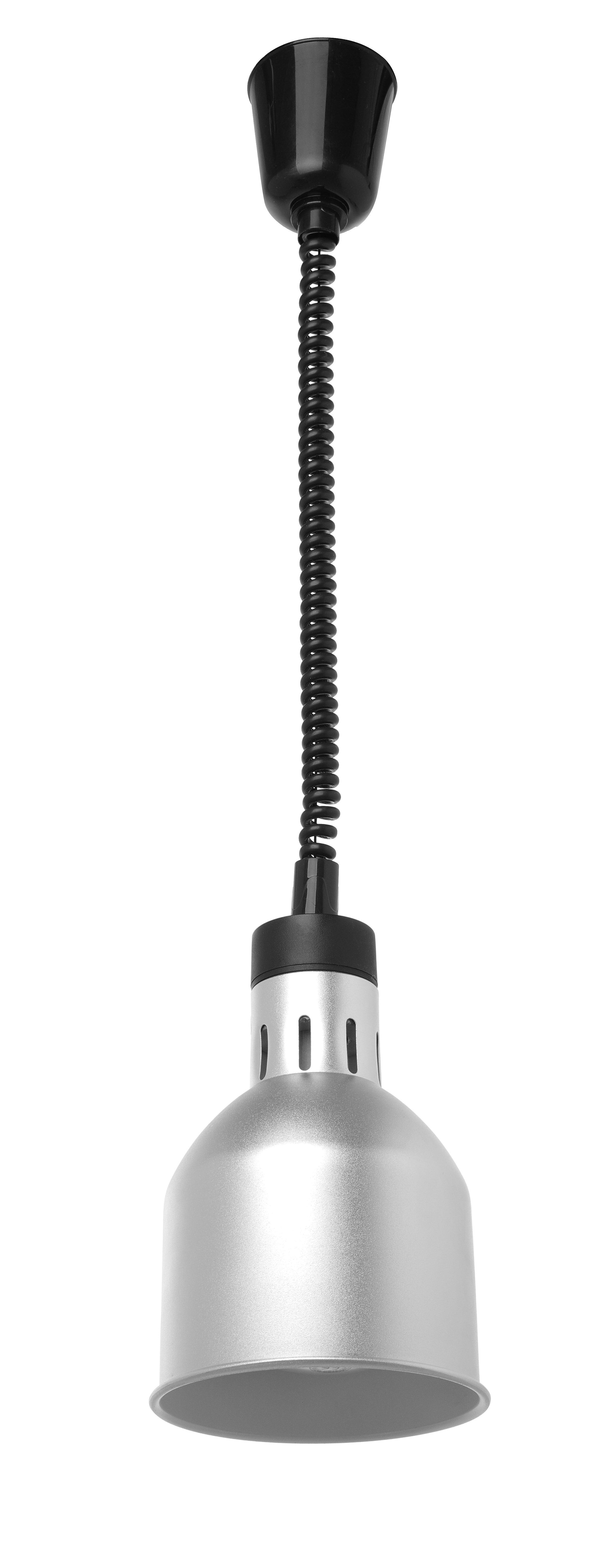 Rise and fall heat lamp, silver