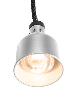 Värmelampa med utdragbar kabel, silver