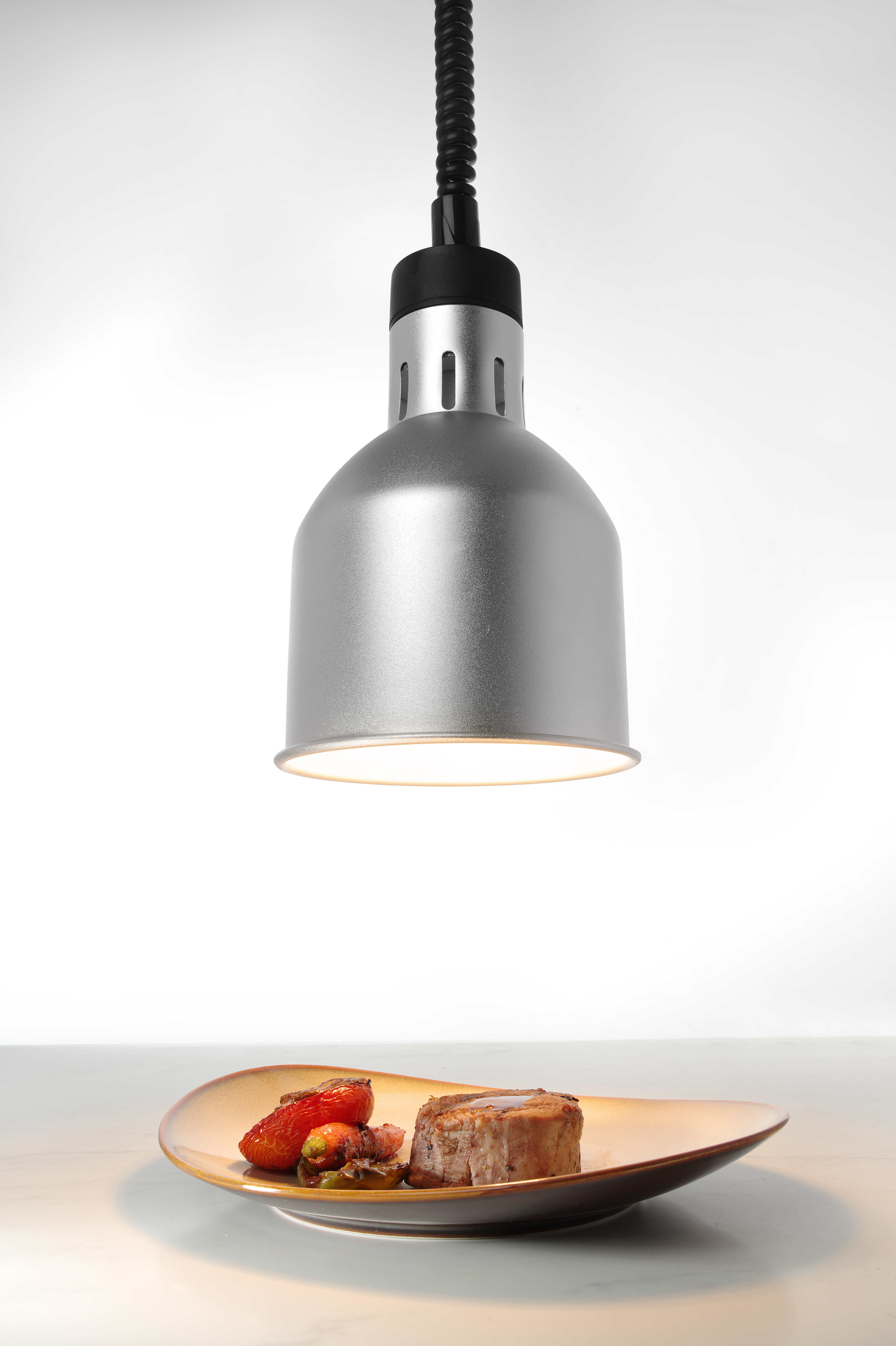 Rise and fall heat lamp, silver - 3
