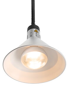 Värmelampa med utdragbar kabel, silver
