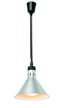 Värmelampa med utdragbar kabel, silver