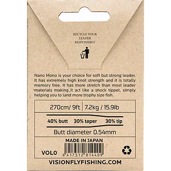 VISION NANO MONO Tafs/Leader 9ft