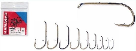 Single hooks with barbs on the shank where the bait stays firmly on the hook and does not slip down