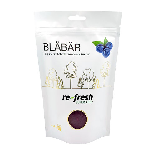 Blåbärspulver Re-Fresh Superfood 125g
