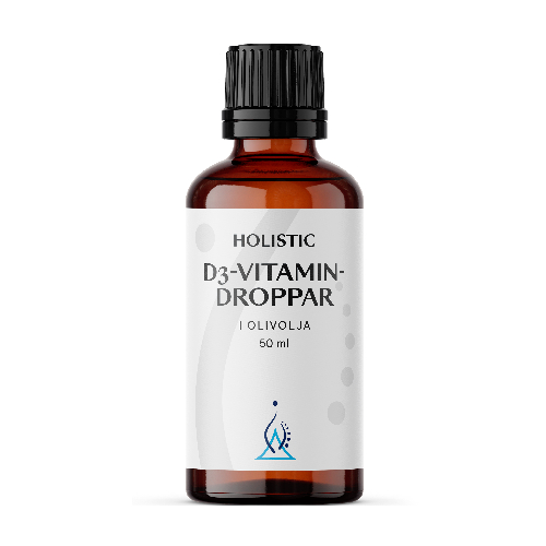 D3-vitamin droppar i olivolja Holistic 50ml