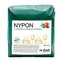 en grön papperspåse som innehåller 1 kilo nyponpulver
