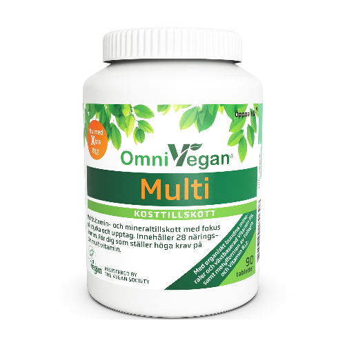 OmniVegan ett multimineral och multivitamin med extra B12 för veganer
