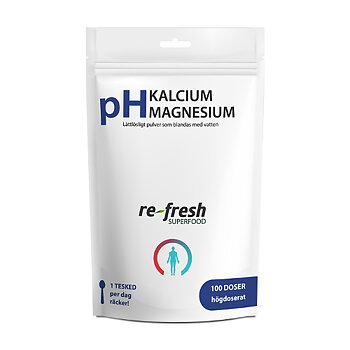 pH pulver Kalcium och Magnesium från Re-fresh Superfood om 300 gram