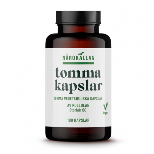 Tomma vegetabiliska kapslar 100 stycken