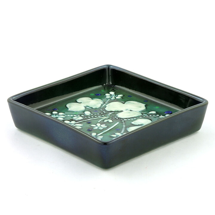 シルヴィア・レウショヴィウス  正方形  花の陶板   Wall Plaque   1970年代 13 cm