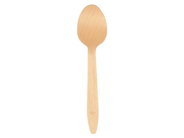 Bestick sked trä 16,5cm 100st/ - 3