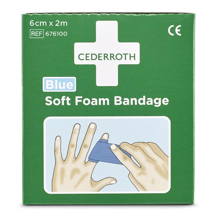Plåster Soft Foam 6cmx2m Blå - 3