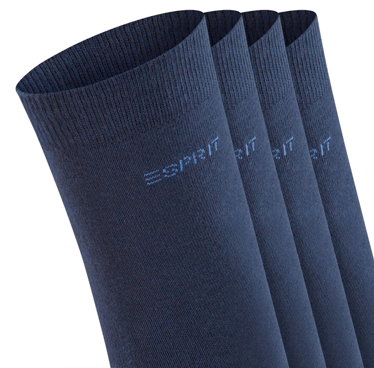 4-Pack Esprit Solid Socks Dam - 2