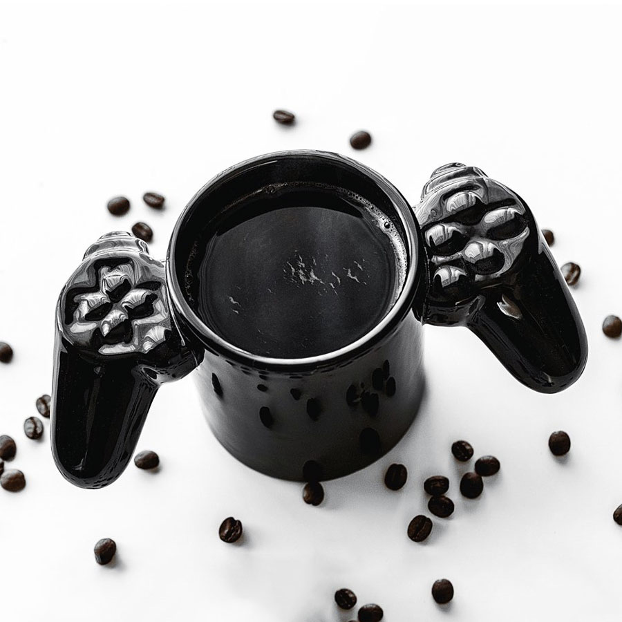 Gaming-mugg med kaffe