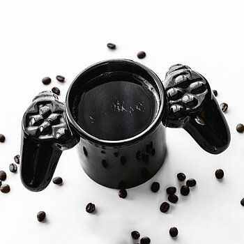 Gaming-mugg med kaffe