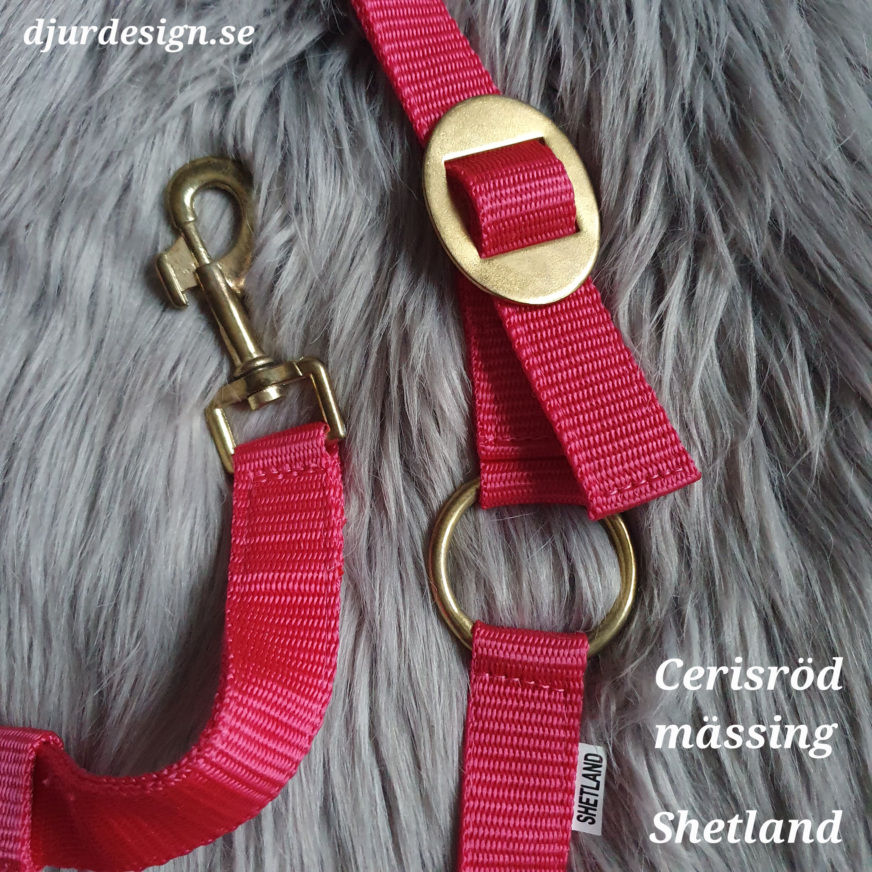 SHETLAND Ceris mässing grimma  med namn brodyr A-B 40 cm C-D 27 cm - 7