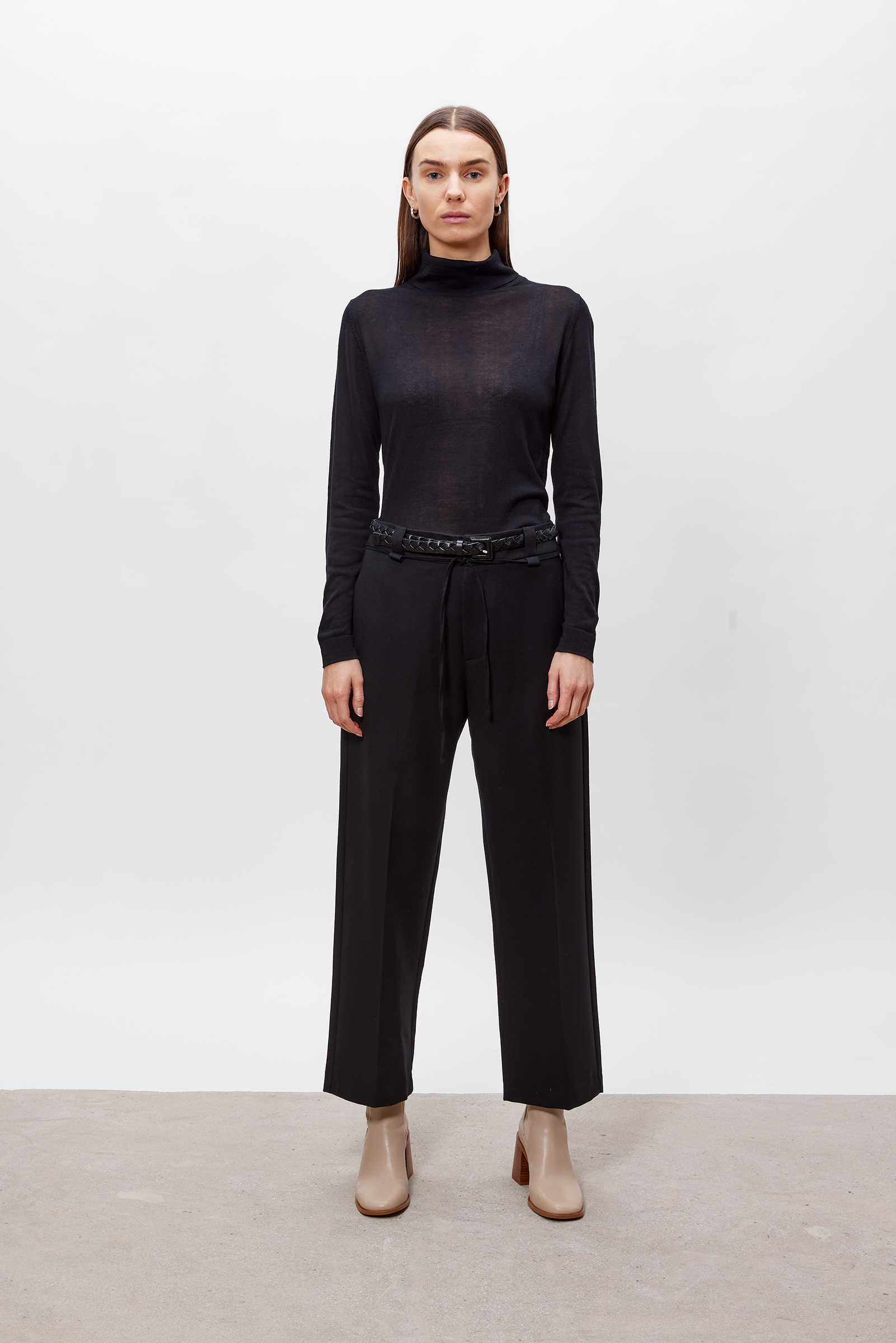Black silk discount turtleneck
