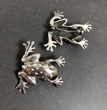 Groda Brosch  i Sterling silver