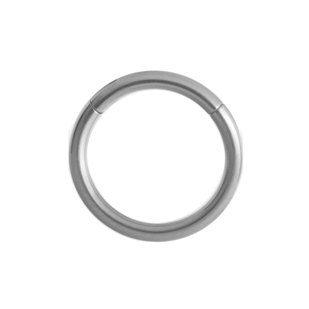 Öppningsbar clicker piercingring i allergivänligt titan i storlek 1,6 gånger 12