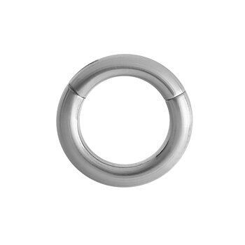 Öppningsbar clicker piercingring i allergivänligt titan i storlek 1,6 gånger 6