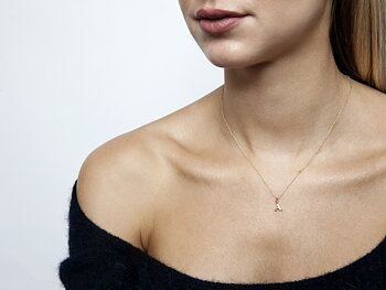 Love Letter Y 18 k kultaa ja dia