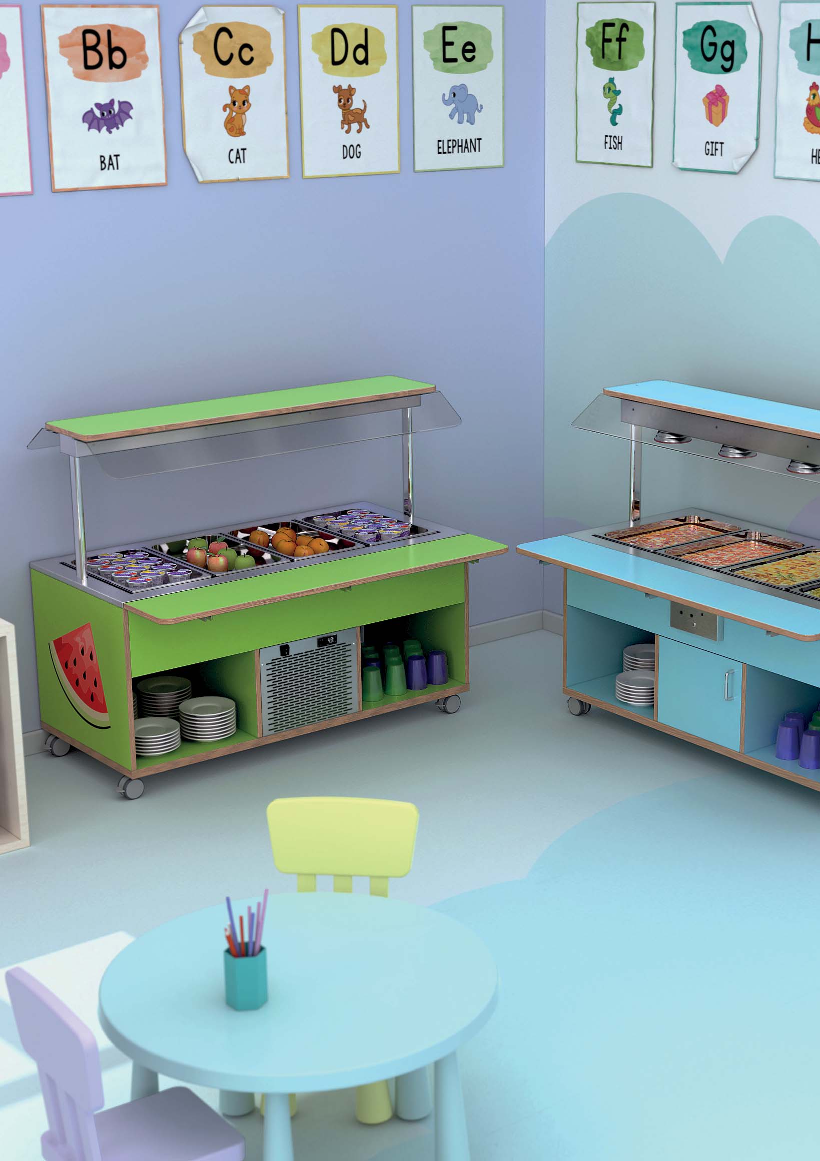 Refrigerated Buffet trolley  for kids - HAPPY  - 9