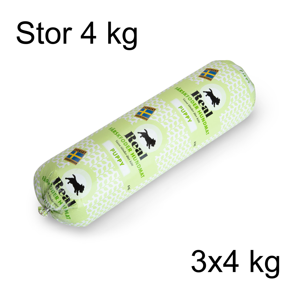 Puppy Real Hundmat 4kg, 3st ( 12kg )