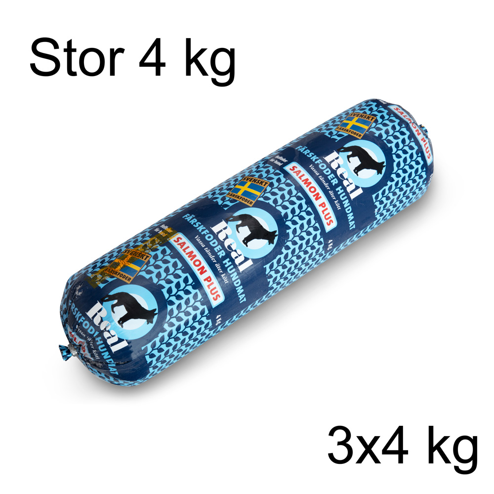 Salmon Plus Hundmat 4kg, 3st ( 12kg )