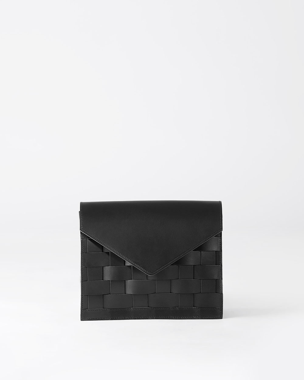 N VER DUO SHOULDER BAG IN BLACK LEATHER