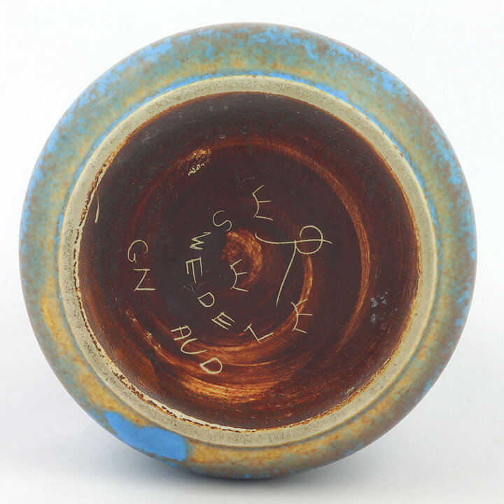 Gunnar Nylund (AUD 1950s) Brown/Turquoise Vase (30 cm)