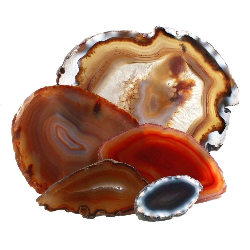 Agatskivor - Naturlig färg - 5