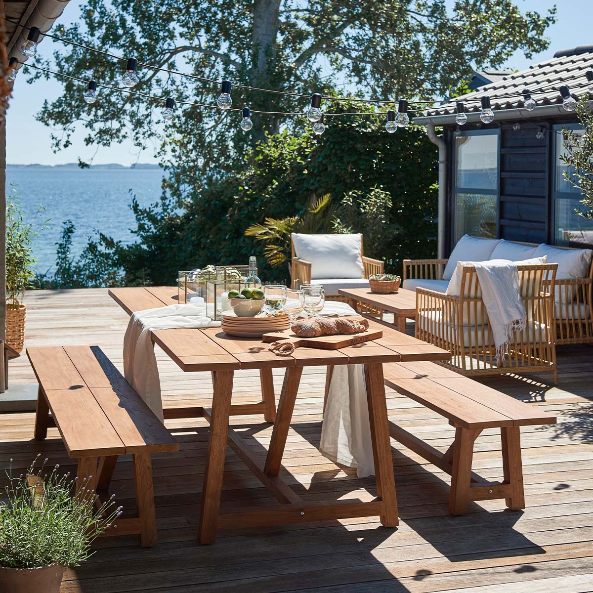 Bänk i teak Sika-Design - 2