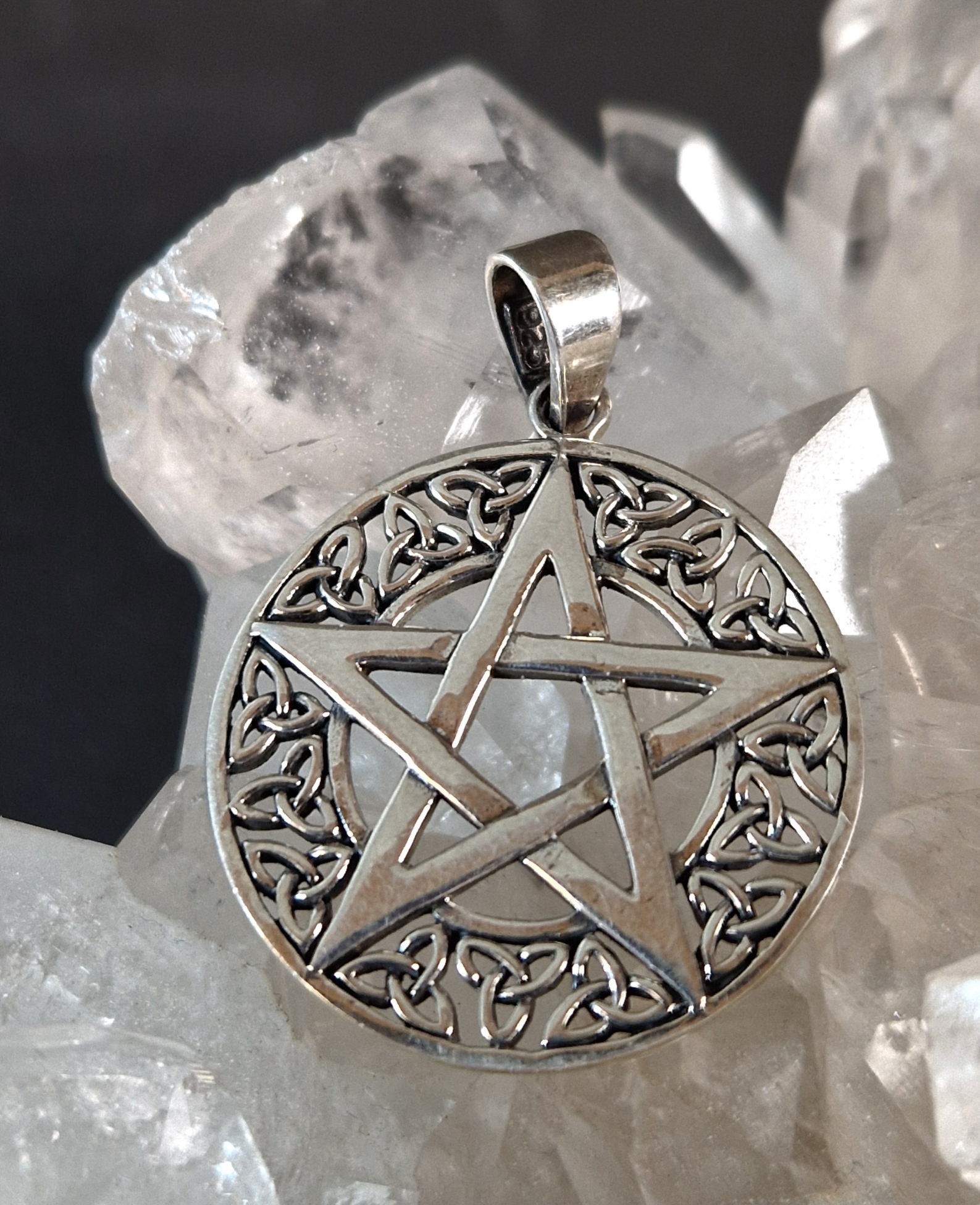Pentagram Keltiskväv Hänge i Silver - 2