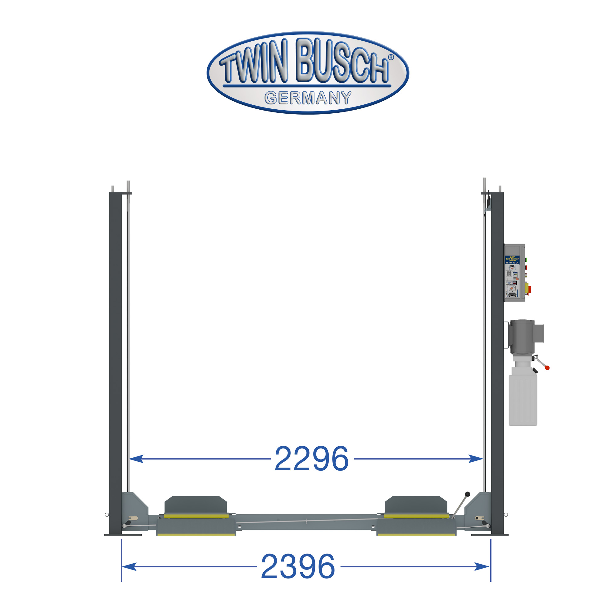 Fyrpelarlyft Parkering 3,6 t Grey Line - 15