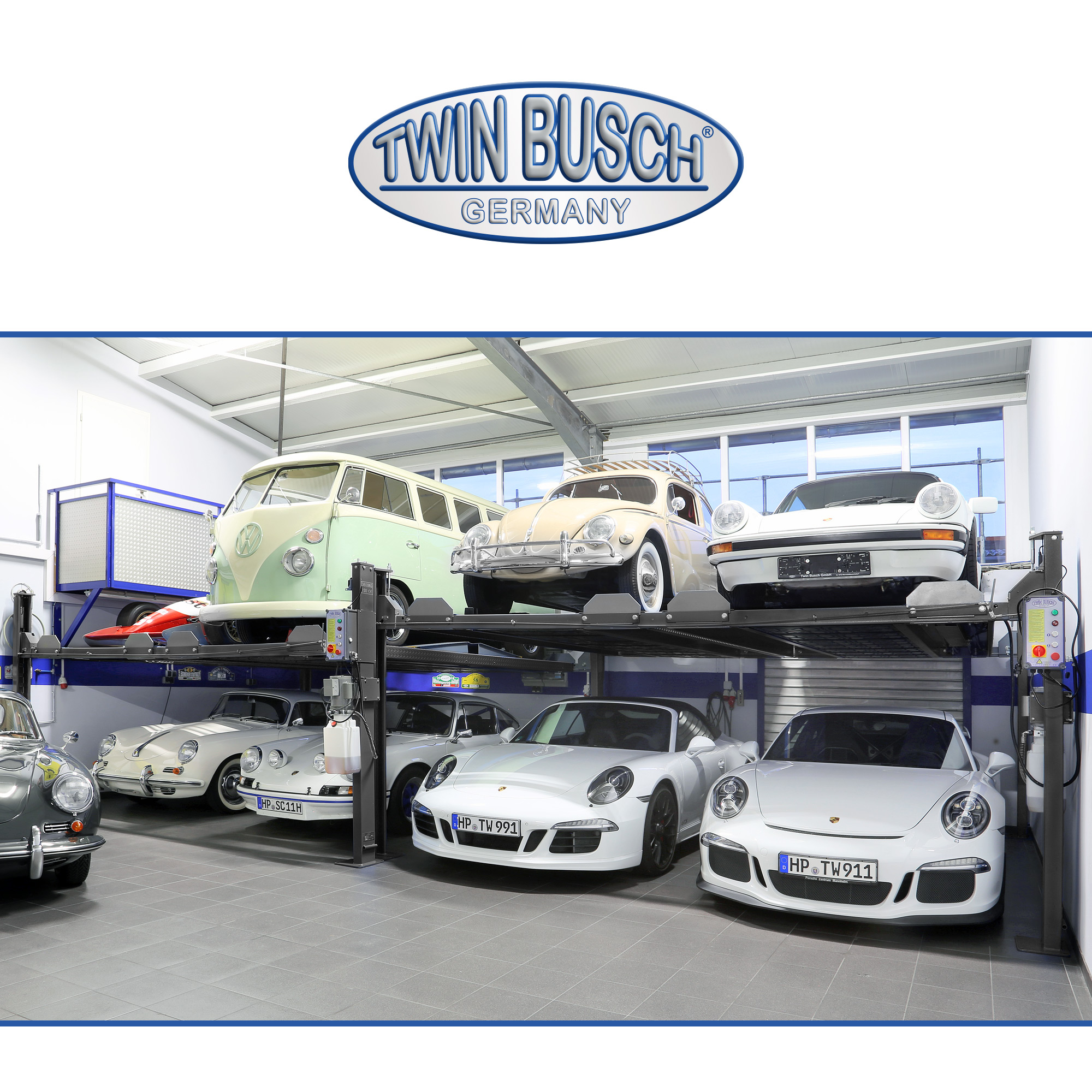 Fyrpelarlyft dubbel parkering 3,6 t Grey Line - 9
