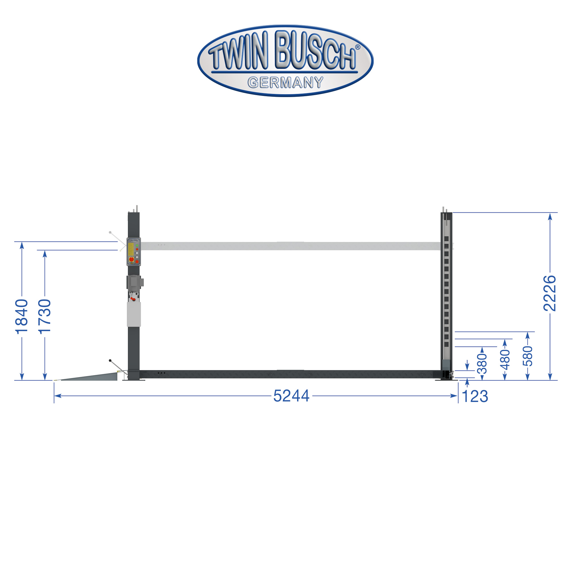 Fyrpelarlyft dubbel parkering 3,6 t Grey Line - 14