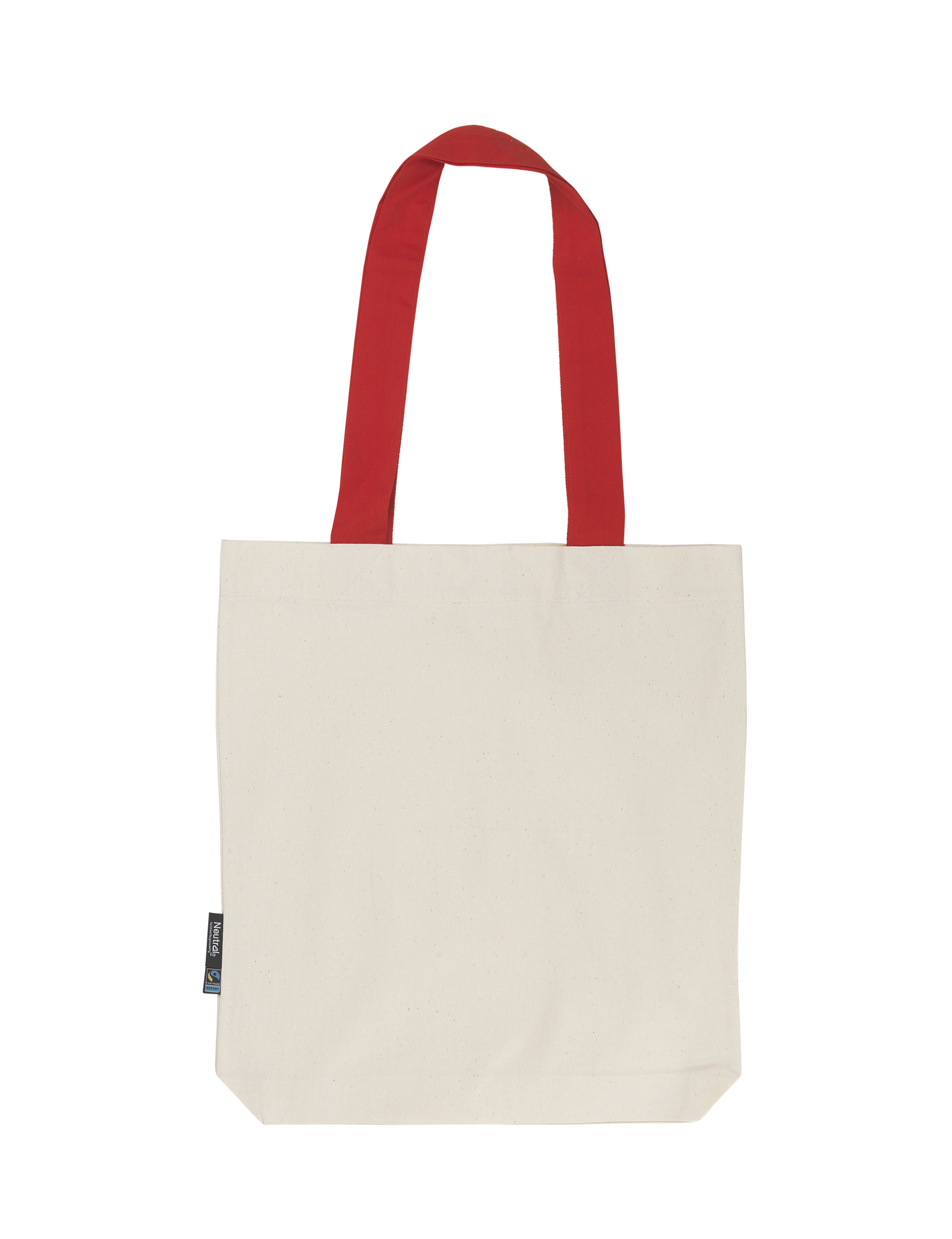 Tygkasse med kontrast handtag - Neutral - Fairtrade & EKO, GOTS - 7 olika färger - 4