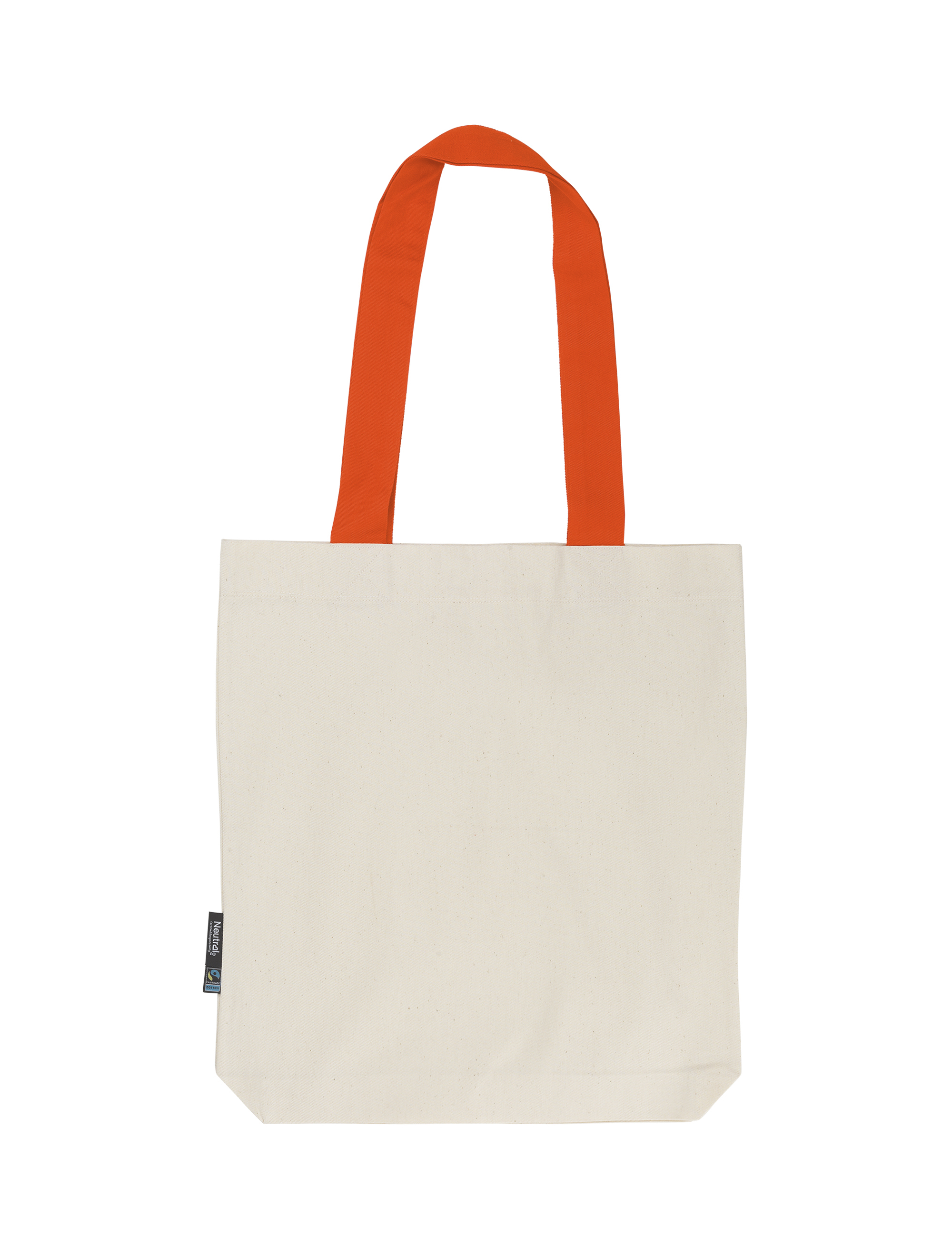Tygkasse med kontrast handtag - Neutral - Fairtrade & EKO, GOTS - 7 olika färger - 7