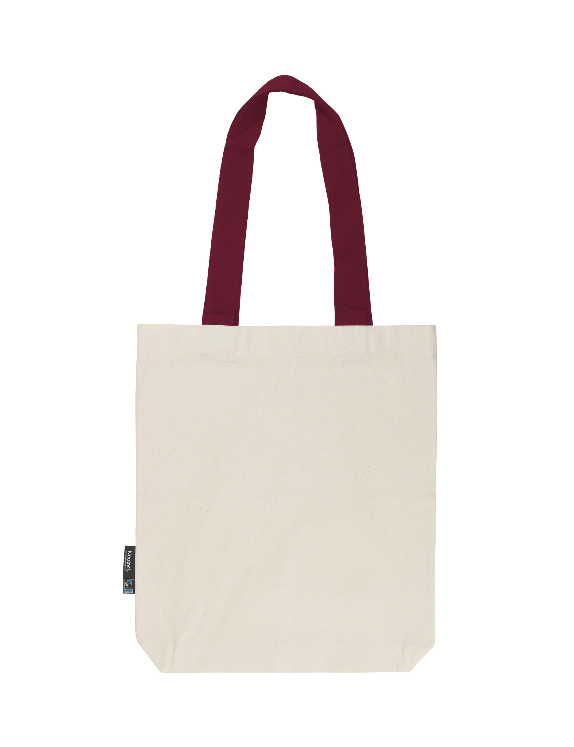 Tygkasse med kontrast handtag - Neutral - Fairtrade & EKO, GOTS - 7 olika färger - 6