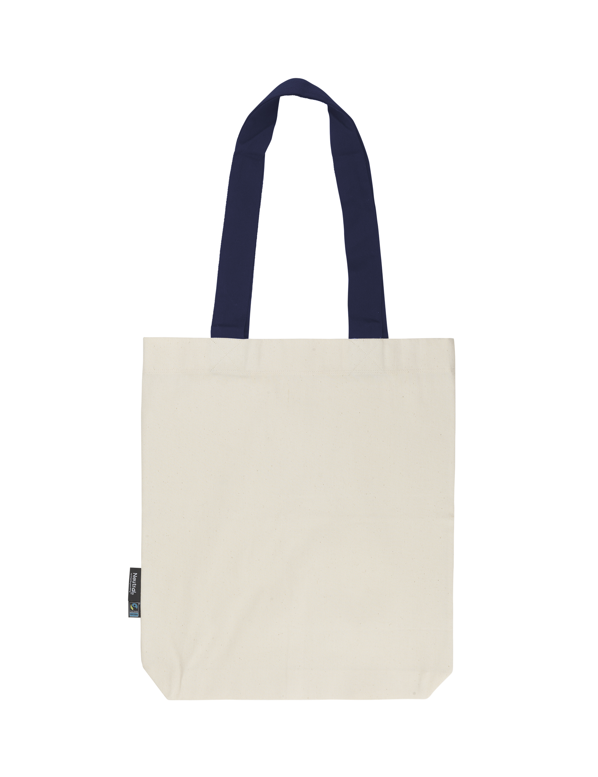 Tygkasse med kontrast handtag - Neutral - Fairtrade & EKO, GOTS - 7 olika färger - 3